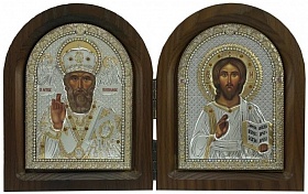 Диптих Спаситель и св. Николай Чудотворец
